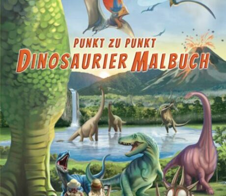 Punkt zu Punkt Dinosaurier Malbuch